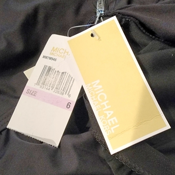 MICHAEL KORS LOGO RING HALTER BLOUSON ONE PIECE SWIMSUIT - Picture 7 of 7